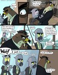 afrotropical_parrot avian bird blush clothing comic dialogue disney ducktales ducktales_(2017) english_text falcon falcon_graves falconid hi_res inside kissing ladybugk living_room male male/male mark_beaks parrot text true_parrot