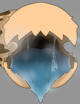 bodily_fluids brown_body drooling female feral fur mouth_shot musk open_mouth saliva solo tail tail_mouth tan_body tan_fur tongue tongue_out unusual_anatomy unusual_tail lucksterrabbit nintendo pokemon lucy_(lucksterrabbit) eevee generation_1_pokemon pokemon_(species) hi_res