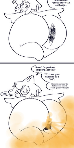 ambiguous_gender anthro antlers big_butt blush bodily_fluids butt clothed clothing crying duo fart fart_cloud fart_fetish farting_on_another female freckles hair horn huge_butt nude open_mouth simple_background size_difference sleeping smile tears teeth text white_body wish_twisting ti-ling deltarune nintendo pokemon undertale_(series) noelle_holiday deer generation_3_pokemon jirachi legendary_pokemon mammal new_world_deer pokemon_(species) reindeer comic digital_media_(artwork) english_text hi_res