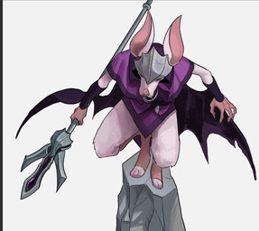 action_pose anthro bat_nose bat_wings cloak clothing crouching fur helmet_over_eyes holding_melee_weapon holding_object holding_polearm holding_spear holding_weapon male melee_weapon membrane_(anatomy) membranous_wings polearm pose purple_cloak purple_clothing solo spear weapon white_body white_fur wings gptroh20040 mina_the_hollower yacht_club_games thorne_(mina_the_hollower) bat mammal hi_res