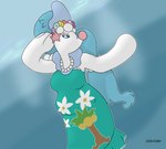 anthro clothed clothing dancer_outfit female mature_female slightly_chubby zilikslider nintendo pokemon generation_7_pokemon mammal marine pinniped pokemon_(species) primarina seal hi_res