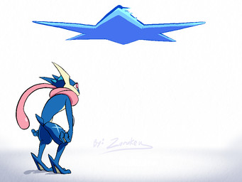 ambiguous_gender anthro blue_body bucket container long_tongue pokemon_move simple_background solo spinning tongue upside_down water_shuriken zoruken nintendo pokemon pokemon_legends_z-a scary_movie generation_6_pokemon generation_9_pokemon greninja mega_evolution mega_greninja pokemon_(species) 2d_animation 4:3 animated frame_by_frame meme