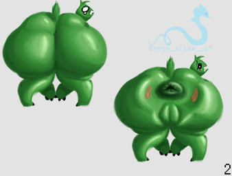 anus big_anus big_butt butt duo female genitals huge_anus huge_butt hyper hyper_anus hyper_butt hyper_genitalia hyper_vulva male male/female mega_slime microsoft minecraft mojang xbox_game_studios creeper_(minecraft) absurd_res hi_res