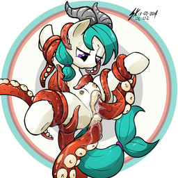 2014 anal anal_penetration anus bound cum equine female feral green_hair hair half-closed_eyes horn horse mammal my_little_pony original_character penetration pony purple_eyes pussy restrained shinekolt solo spread_legs spreading teats tentacles vaginal vaginal_penetration
Rating: Explicit
Score: 9
User: lemongrab
Date: March 17, 2014