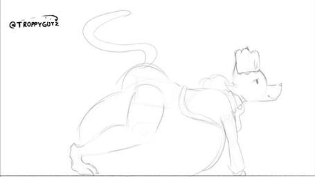 anthro anthro_on_anthro ass_up belly_humping bottomless bottomless_anthro bottomless_male bow_(feature) bow_ribbon butt cheek_tuft clothed clothing dry_humping duo facial_tuft fur humping inflation inside looking_at_another looking_back looking_pleasured lying lying_on_ground male male/male male_anthro on_front on_ground partially_clothed ribbons side_view solo_focus tail toony tuft troppygutz troppy animal_humanoid felid felid_humanoid feline feline_humanoid humanoid mammal mammal_humanoid 2026 2d_animation animated digital_drawing_(artwork) digital_media_(artwork) high_framerate short_playtime sketch sound video