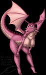 anthro anthrofied big_breasts breasts female green_eyes looking_at_viewer membrane_(anatomy) membranous_wings nipples non-mammal_breasts non-mammal_nipples pink_body pink_nipples pose puckered_lips solo tail text wings cocoroco steven_stagg dreamworks mythology shrek_(series) dragon_(shrek) dragon mythological_creature mythological_scalie scalie alpha_channel english_text hi_res traced