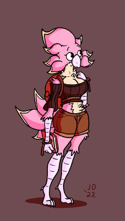 anthro backpack big_breasts book bottomwear breasts cleavage clothed clothing crop_top female midriff outline shirt shorts simple_background solo topwear jared_dillon maria_(jared_dillon) avian bird hi_res shaded simple_shading