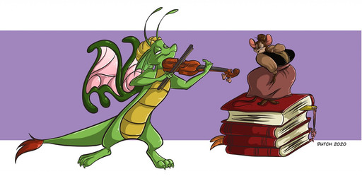 anthro big_breasts book bowed_string_instrument breasts brown_body brown_fur clothing dress duo female fur green_body green_scales horn huge_breasts larger_male male multicolored_body multicolored_scales musical_instrument overweight overweight_anthro overweight_female playing_music playing_violin scales serenade size_difference smaller_female string_instrument thick_thighs two_tone_body two_tone_scales ventral_scales violin wings yellow_body yellow_scales dutch_(artist) an_american_tail don_bluth mythology glitter_(glitterbug) mama_mousekewitz dragon mammal mouse murid murine mythological_creature mythological_scalie rodent scalie 2020 digital_media_(artwork)