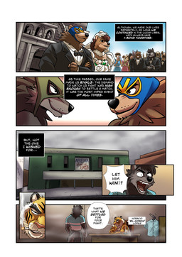 anthro black_tie_(suit) bottomwear bow_tie cigarette clothed clothing dialogue dress female flower fully_clothed group interrobang male male/female mask pants plant shirt smoke smoking speech_bubble suit text topwear wedding whiskers gabshiba bear canid canine canis domestic_dog equid equine felid horse mammal pantherine tiger wolf 2020 alternate_version_at_source comic english_text hi_res multiple_scenes