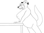 animated anthro belly big_belly canid canine canis digestion duo furniture male male/male male_pred male_prey mammal mustelid oral_vore otter readyadsen rumbling_stomach short_playtime table vore wolf xenon_(xenonotter)