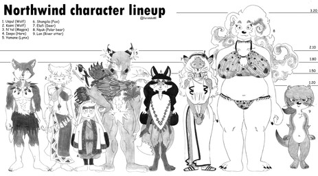 3_toes 4_toes abs animal_skin anthro barefoot beak bedroom_eyes big_butt blush blush_lines bone bottomless bottomwear bra breasts butt cheek_tuft chest_tuft claws clothed clothed_female clothing collar collarbone countershade_face countershade_feet countershade_fur countershade_torso countershading curly_hair digitigrade dipstick_ears dipstick_tail drill_curls ear_markings ear_piercing ear_ring facial_tuft feathers feet female feral finger_claws fog fur greek_clothing group hair hair_over_eye inner_ear_fluff larger_female larger_male male markings multicolored_ears muscular muscular_anthro muscular_female muscular_male narrowed_eyes navel nude nude_female overweight overweight_female paws piercing plantigrade poncho poncho_only pubes pubes_exposed ring_piercing seductive short_hair size_difference skirt skull skull_accessory small_breasts smaller_female smaller_male smile solo tail tail_markings toe_claws toes topless tribal tuft underwear wings efradraws northwind northwind_(efradraws) elafi_(efradraws) isepo_(efradraws) kasni_(efradraws) lon_(northwind) n'tal_(northwind) nyuk_(northwind) shongila_(northwind) uspul_(efradraws) yamane_(efradraws) avian bear bird canid canine canis corvid deer felid feline fox hare holarctic_magpie lagomorph leporid lynx magpie_(corvid) mammal mustelid oscine otter passerine polar_bear red_fox true_fox ursine wolf absurd_res graphite_(artwork) hi_res huge_filesize model_sheet monochrome sketch traditional_media_(artwork)