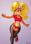 anthro breasts clothing female fur midriff navel panties solo thick_thighs tight_clothing underwear zaboom activision crash_bandicoot_(series) coco_bandicoot bandicoot mammal marsupial 2021