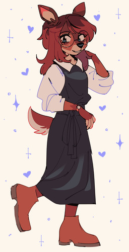 anthro black_eyes black_nose boots bottomwear brown_body brown_fur brown_hair clock clothing eyewear female footwear fur glasses hair long_hair long_skirt pivoted_ears shirt shoes skirt solo tail topwear watch wristwatch merenge merenge_(character) cervine deer mammal absurd_res hi_res