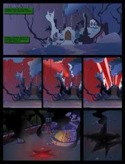 castle night text zero_pictured xenoneal hasbro my_little_pony absurd_res comic english_text hi_res