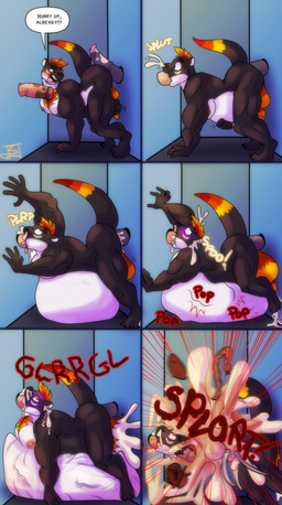 anal animal_genitalia animal_penis anthro bodily_fluids bursting cum cum_from_ear cum_from_nose cum_in_ass cum_in_ear cum_in_mouth cum_in_nose cum_inflation cum_inside death death_by_snu_snu dialogue equine_genitalia equine_penis fellatio genital_fluids genitals glory_hole gore gore_focus group inflation male male/male male_death onomatopoeia oral penile penis popping sex snuff sound_effects spitroast text trio balddumborat blitzkriegotter equid equine horse mammal mustelid otter absurd_res comic hi_res