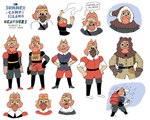accessory anthro backpack bear_hat brown_facial_hair brown_nose compass eyewear facial_hair glasses hair headband male medieval_clothing orange_facial_hair orange_hair simple_background snow solo tan_body text white_background winter_coat wellmaus cartoon_network european_mythology greek_mythology mythology summer_camp_island medusa mr._mccallister domestic_cat felid feline felis mammal concept_art english_text