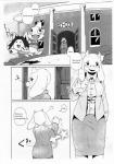 ambiguous_gender anthro blush eyewear fangs featureless_crotch female gesture glasses group happy open_mouth pawpads school solo solo_focus stretching teeth text waving yoona undertale undertale_(series) monster_kid temmie_(undertale) toriel boss_monster_(undertale) bovid caprine mammal scalie tem comic english_text greyscale hi_res monochrome