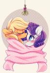 blonde_hair blue_eyes blush duo eyes_closed female female/female feral freckles fur hair horn kissing orange_body orange_fur purple_hair ribbons scarf sharing_clothing sharing_scarf white_body white_fur space-kid friendship_is_magic hasbro my_little_pony mythology applejack_(mlp) rarity_(mlp) earth_pony equid equine horse mammal mythological_creature mythological_equine pony unicorn hi_res