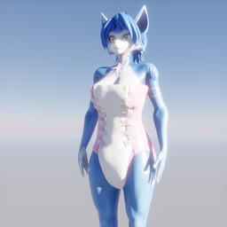 anthro blue_arms blue_body blue_ears blue_fur blue_legs clean_diaper clothed clothing diaper diaper_corset diapersuit female female_anthro fur green_eyes hair light markings multicolored_diaper pose simple_background solo wearing_diaper what white_body white_fur why hodgepodgedl warfaremachine_(modeler) nintendo star_fox krystal_(star_fox) warfare_krystal canid canine fox mammal 1:1 2022 3d_(artwork) colored digital_media_(artwork) hi_res lighting portrait