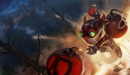 anthro bomb brown_body brown_fur clothing detailed_background ear_piercing ear_ring explosion explosives eyewear fire fur goggles hat headgear headwear male night outside piercing plant ring_piercing smile solo throwing_bomb town tree kienan_lafferty league_of_legends riot_games tencent ziggs_(lol) yordle absurd_res digital_media_(artwork) hi_res official_art