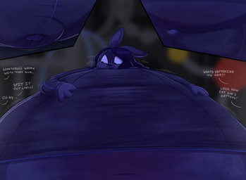 anthro belly belly_expansion berry_juice beverage big_belly big_cheeks blue_body blue_bottomwear blue_clothing blue_ears blue_eyes blue_hair blue_inner_ear blue_nose blue_pants blue_sclera blue_shirt blue_tail blue_topwear blue_tracksuit blueberry_inflation blueberry_juice bodily_fluids body_inflation bottomwear cheek_expansion clothing dialogue expansion factory female hair huge_belly hyper hyper_belly hyper_inflation immobile inflation inside juice_(beverage) multiple_angles onomatopoeia pants round_body scut_tail shirt short_tail solo sound_effects spherical_inflation swelling swollen_cheeks tail tears text tight_clothing topwear tracksuit unusual_bodily_fluids unusual_tears chipchell chell_(chipchell) lagomorph leporid mammal rabbit 2022 absurd_res colored digital_media_(artwork) english_text hi_res shaded trans_(lore) trans_woman_(lore)