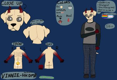 anthro bottomwear censored_genitalia clothing dark_sclera denim denim_bottomwear denim_clothing gradient_arms gradient_horn horn jeans male mastectomy_scar pants pupils scar scars_all_over self-harm_scars solo white_pupils hellhoundz_133 bird_dog canid canine canis demon domestic_dog hunting_dog labrador mammal retriever alpha_channel censored model_sheet trans_(lore) trans_man_(lore)