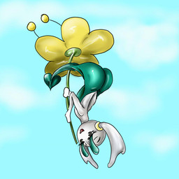 big_butt butt cloud dancing female flower looking_at_viewer midair outside plant pole pole_dancing sky skyscape solo unknown_artist nintendo pokemon elemental_creature floette flora_fauna generation_6_pokemon pokemon_(species) yellow_flower_floette 1:1