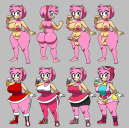 accessory anthro balls big_breasts big_butt boots bottomwear bracelet breasts bubble_butt butt clothing dress feet female flaccid footwear foreskin fur genitals glans gloves green_eyes gynomorph hair_accessory hairband handwear hat headgear headwear intersex jewelry nipples nude nude_female nude_gynomorph pants penis pink_body pink_fur pink_nipples shirt shoes shorts solo spandex spandex_shorts tight_bottomwear tight_clothing tight_shorts topwear vein veiny_penis vulva captainhornybotld sega sonic_the_hedgehog_(series) amy_rose eulipotyphlan hedgehog mammal
