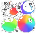 anthro belly belly_inflation black_ears black_eyes black_text black_whiskers blue_paint clothed_female clothing cursor female fur glistening glistening_belly green_paint head_tuft humor hyper hyper_inflation inflation looking_at_object mouse_cursor musical_note musical_symbol orange_paint paint paint_bucket purple_paint rainbow_paint red_paint round_tail simple_background solo speech_bubble surprised_expression surprised_face surprised_look symbol tail text tuft twitter_handle whiskers white_background white_body white_clothing white_fur white_inner_ear white_tail white_tuft bebobeblue whitespace_bunny_(flowsie) domestic_cat felid feline felis lagomorph leporid mammal rabbit 2024 absurd_res hi_res