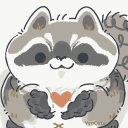 black_eyes black_nose chibi dot_eyes feral grey_body heart_symbol navel simple_background simple_eyes slightly_chubby solo white_body x_navel yencatx mammal procyonid raccoon 1:1 2022
