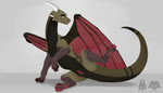 animal_genitalia bedroom_eyes cloaca female feral frill_(anatomy) genitals membrane_(anatomy) membranous_wings narrowed_eyes quadruped seductive simple_background solo tail vertical_cloaca wings mikeantilike_(artist) pandoraingrid_(artist) mythology dragon mythological_creature mythological_scalie scalie 2d_animation animated hi_res motion_tweening no_sound short_playtime webm