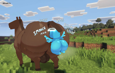 anal balls bestiality big_balls big_butt blue_body blue_wings bodily_fluids brown_body brown_ears brown_fur brown_hair brown_hooves brown_mane brown_nose brown_tail butt cloud day duo feral feral_rimmed fur genitals grass hair halo hooves huge_balls huge_butt male male/male male_rimmed male_rimming male_rimming_male mane on_grass on_ground oral plant quadruped rear_view rimming rimming_male sex sweat tail text thick_thighs three-quarter_view tree wings axoarts microsoft minecraft mojang xbox_game_studios gabriel_(axoarts) allay equid equine fairy horse horse_(minecraft) humanoid mammal winged_humanoid 2026 artist_name digital_media_(artwork) hi_res