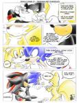 anthro butt canid canine comic controller dialogue english_text eulipotyphlan fakerface fox game_controller group hedgehog holding_controller holding_object male mammal miles_prower mostly_nude sega shadow_the_hedgehog simple_background sonic_the_hedgehog sonic_the_hedgehog_(series) speech_bubble text url white_background