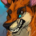 angry blue_eyes feral koara male markings scary snarling solo tattoo teeth tribal holidayfox rufus_b._cobber kangaroo macropod mammal marsupial red_kangaroo 1:1 icon smaller_version_at_source