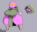 anthro big_breasts blep bottom_heavy bottomwear breasts clothing curvy_figure female hood huge_breasts huge_hips huge_thighs loincloth purple_body purple_scales robe scales short_stack smile solo thick_thighs tongue tongue_out voluptuous wide_hips yellow_eyes plaga brittle_(plaga) gravelin hybrid lizard reptile scalie turtle 2022 digital_media_(artwork) hi_res