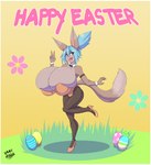 anthro big_breasts border breasts easter_egg female holiday_message holidays huge_breasts solo text white_border vant_talon easter fayh domestic_cat felid feline felis hybrid lagomorph leporid mammal rabbit absurd_res english_text hi_res