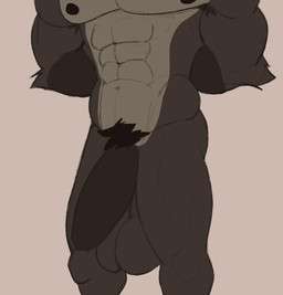 abs armpit_hair balls barazoku big_balls big_penis body_hair bouncing_balls bouncing_penis foreskin genitals hands_behind_back huge_balls huge_penis humanoid_genitalia humanoid_penis male muscular muscular_male nipples nude pecs penis pubes saggy_balls solo thrusting unretracted_foreskin utter2 2d_animation animated frame_by_frame hi_res