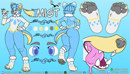 anthro femboy male solo standing text atomic_paws69 commissioner_name full-length_portrait hi_res model_sheet portrait tagme