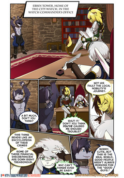 anthro bookshelf bound chair clothed clothing collar crossdressing_male eyes_closed furniture male patreon_logo patreon_username rope sitting smile table text topless topless_male sollyz patreon canid canine canis felid lion mammal pantherine wolf 2021 comic url