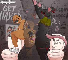 anthro anthro_on_anthro anthro_penetrated anthro_penetrating anthro_penetrating_anthro areola bathroom black_body black_fur black_hair bodily_fluids breasts butt clothed clothing clothing_around_legs cum cum_in_vagina cum_inside duo ear_piercing eyebrows eyes_closed female female_penetrated footwear fur genital_fluids genital_scar genitals glory_hole gynomorph gynomorph/female gynomorph_penetrating gynomorph_penetrating_female hair hair_over_eye highlights_(coloring) homophobic_slur intersex intersex/female intersex_penetrating intersex_penetrating_female lesbian_pride_colors lgbt_pride multicolored_body open_mouth orange_lesbian_pride_colors penetration penile penile_penetration penis_in_vagina piercing pink_areola pride_colors public_restroom rainbow_flag rainbow_pride_flag rainbow_symbol raised_clothing raised_topwear red_highlights restroom_stall scar sex shirt shoes socks sweat t-shirt tears teeth text thick_thighs thong toilet tongue topwear transgender_pride_colors two_tone_body underwear underwear_around_legs vaginal vaginal_penetration vaginoplasty_scar yellow_eyes fiercedeitylynx ambient_among_us among_us cool_s innersloth kilroy_was_here julia_(fiercedeitylynx) capybara caviid mammal murid murine rat rodent absurd_res artist_name english_text hi_res trans_(lore) trans_woman_(lore)