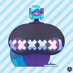 anthro big_breasts breasts female huge_breasts hyper hyper_breasts solo thewilldpink plum_the_red_panda ailurid mammal red_panda 1:1 absurd_res hi_res