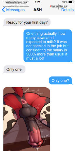animal_genitalia animal_penis animal_print animal_print_thigh_highs anthro anus backsack balls butt clothing cow_print cow_print_thigh_highs equine_genitalia equine_penis erection genitals humor legwear male pattern_clothing pattern_legwear pattern_thigh_highs penis raised_tail solo tail text thigh_highs jarlium absurd_res english_text hi_res