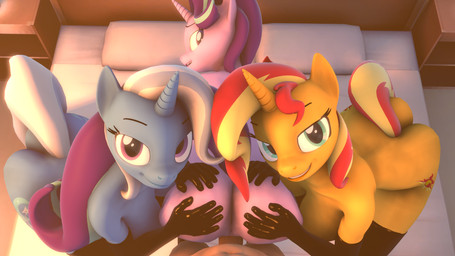 5_fingers anthro anthro_penetrated anthrofied armwear bed big_breasts big_butt black_clothing black_gloves black_handwear black_legwear black_stockings black_thigh_highs blonde_mane blue_body blue_fur blue_mane blue_tail breasts butt clothing curvy_figure cutie_mark doggystyle elbow_gloves erection eyelashes female fffm_foursome fingers first_person_view foursome from_behind_position fur furniture genitals gloves group group_sex handwear holding_butt horn human_on_anthro human_penetrating human_penetrating_anthro human_penetrating_female human_pov interspecies latex latex_clothing latex_gloves latex_handwear latex_legwear latex_stockings latex_thigh_highs legwear light-skinned_male light_body light_skin long_mane long_tail looking_at_viewer male male/female male_pov mane mostly_nude mostly_nude_anthro mostly_nude_female multicolored_mane nude nude_human nude_male on_bed penetration penis pink_body pink_fur purple_eyes purple_mane purple_tail red_mane red_tail sex smile stockings tail teal_eyes teal_mane teal_tail thick_thighs thigh_highs two_tone_mane two_tone_tail unicorn_horn vaginal vaginal_penetration voluptuous voluptuous_anthro voluptuous_female white_mane white_tail wide_hipped_anthro wide_hipped_female wide_hips yellow_body yellow_fur yellow_tail human_x_anthro_lover equestria_girls friendship_is_magic hasbro my_little_pony mythology starlight_glimmer_(mlp) sunset_shimmer_(eg) trixie_(mlp) equid equine human mammal mythological_creature mythological_equine unicorn 16:9 2023 3d_(artwork) digital_media_(artwork) hi_res source_filmmaker_(artwork) widescreen