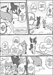 ayaka canid canine canis comic dialogue domestic_dog english_text feral husky kyappy mammal monochrome nordic_sled_dog shiba_inu shibeta spitz text