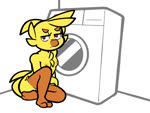 annoyed anthro appliance beak blinking breasts casual_nudity cheek_tuft chest_tuft eyebrows facial_tuft feathers female frown laundry_machine looking_at_viewer nipples non-mammal_breasts non-mammal_nipples nude nude_anthro nude_female orange_beak orange_eyebrows red_eyes solo tail tuft washing_machine yellow_body yellow_feathers conditional_dnp thehenwithatie sunny_(thehenwithatie) avian bird chicken galliform gallus_(genus) phasianid 2025 2d_animation 4:3 animated high_framerate loop motion_tweening short_playtime sound webm