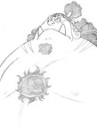 belly big_belly kemono male moobs nipples overweight overweight_male scar solo wantaro one_piece jinbe fish-men_(one_piece) marine 2022 monochrome