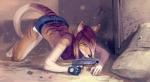 all_fours ass_up clothed clothing dash_shepard ear_piercing female fingerless_gloves gloves gun mammal marsupial piercing ranged_weapon solo thylacine weapon yellow_eyes
Rating: Safe
Score: 18
User: Peekaboo
Date: March 05, 2014