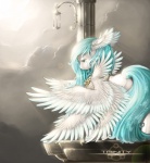 feathered_wings feathers female jewelry solo tail wings legacy350 hasbro my_little_pony mythology fan_character valkyrie_(legacy) equid equine mammal mythological_creature mythological_equine pegasus