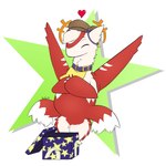 box clothing collar container female feral floating fur gift_box hat head_tuft headgear headwear heart_symbol hug hugging_object hugging_plushie plushie red_body red_fur simple_background solo star tuft white_body white_fur wings kerilyn nintendo pokemon generation_3_pokemon latias legendary_pokemon pokemon_(species) 1:1 2025 hi_res