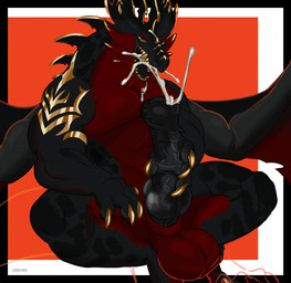 animal_genitalia animal_penis anthro balls barazoku big_balls bodily_fluids cum cum_in_mouth cum_in_own_mouth cum_in_self cum_inside cum_on_face cum_on_own_face cum_on_self drinking drinking_cum drinking_own_cum equine_genitalia equine_penis genital_fluids genital_raphe genitals gold_(metal) gold_tooth hybrid_genitalia hybrid_penis knot knotted_equine_penis knotted_penis male muscular penis raphe_(anatomy) scrotal_raphe sheath lddraws european_mythology mythology dragon mythological_creature mythological_scalie scalie western_dragon hi_res